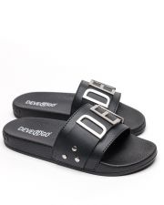 BLACK WOMEN'S SLIPPERS  - CARAVELLA LETTERS