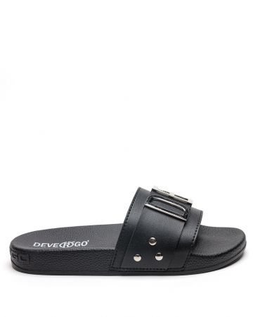 BLACK WOMEN'S SLIPPERS - CARAVELLA LETTERS DE26SS2526LT SY