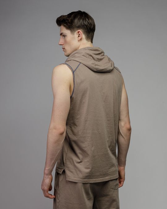 BROWN MEN'S SINGLET 1D26SS4014SL0106