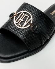 BLACK WOMEN'S SLIPPERS  - SAVANNAH