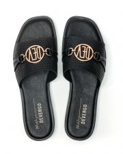 BLACK WOMEN'S SLIPPERS  - SAVANNAH