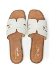WHITE WOMEN'S SLIPPERS  - BRIELLE
