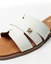 WHITE WOMEN'S SLIPPERS  - BRIELLE