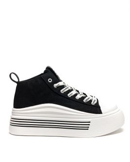 BLACK WOMEN'S SNEAKERS - CASSIE DE25SS3512TP RN