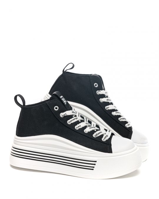 BLACK WOMEN'S SNEAKERS - CASSIE DE25SS3512TP RN