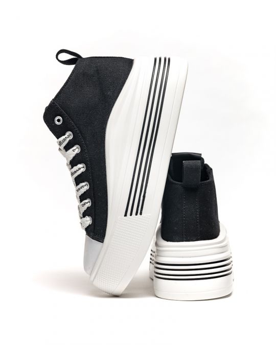 BLACK WOMEN'S SNEAKERS - CASSIE DE25SS3512TP RN