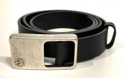 BLACK MEN'S LEATHER BELT