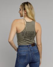 KHAKI WOMEN'S SLEEVLES TOP