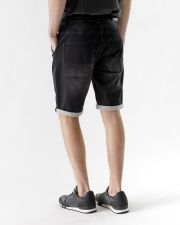 FEKETE FÉRFI JOGJEANS RÖVIDNADRÁG