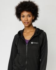 BLACK WOMEN'S ZIP-UP TOP