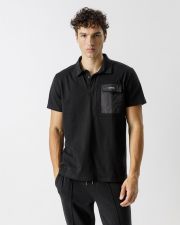 BLACK MEN'S POLO SHIRT