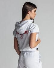 FEHÉR NŐI RÖVIDUJJÚ PULÓVER