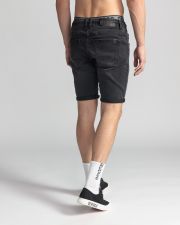 FEKETE FÉRFI JOGJEANS RÖVIDNADRÁG