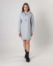 GREY WOMEN'S HOODED DRESS