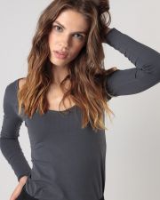GREY WOMEN'S LONG-SLEEVED T-SHIRT