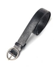 BLACK WOMEN'S LEATHER BELT