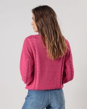 PINK WOMEN'S KNITTED SWEATER