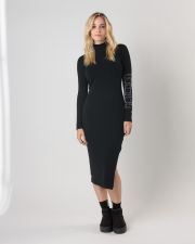 BLACK WOMEN'S KNITTED DRESS