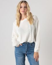 FEHÉR NŐI KÖTÖTT PULÓVER