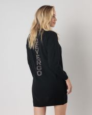 BLACK WOMEN'S KNITTED DRESS