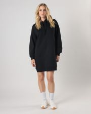BLACK WOMEN'S HOODED DRESS