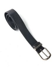 BLACK MEN'S LEATHER BELT