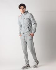 GREY MEN'S ZIP-UP SWEATSHIRT