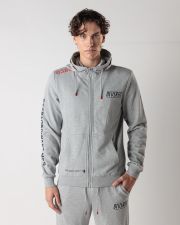 GREY MEN'S ZIP-UP SWEATSHIRT