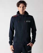 BLUE MEN'S ZIP-UP SWEATSHIRT