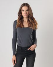 GREY WOMEN'S LONG-SLEEVED T-SHIRT