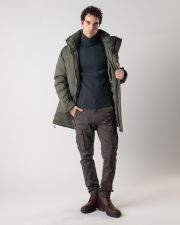 KHAKI MEN'S LONG COAT