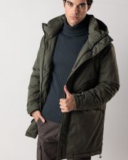 KHAKI MEN'S LONG COAT