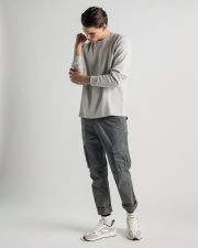 SZÜRKE FÉRFI HOSSZÚ UJJÚ PÓLÓ