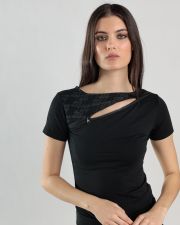 FEKETE NŐI RÖVID UJJÚ PÓLÓ
