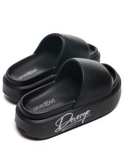 BLACK WOMEN'S SLIDES - KINGA