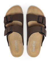 BROWN MEN'S LEATHER SANDALS - ALFRED