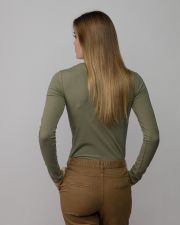 KHAKI WOMEN'S LONG SLEEVE T-SHIRT