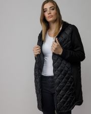 BLACK WOMEN'S TRANSITIONAL COAT