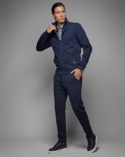 KÉK FÉRFI CIPZÁRAS PULÓVER