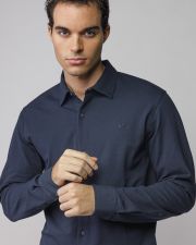 BLUE MEN'S PIQUE SHIRT