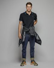 FEKETE FÉRFI RÖVID UJJÚ GALLÉROS PÓLÓ