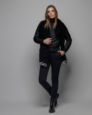 BLACK WOMEN'S SHORT QUILTED COAT