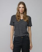 FEKETE NŐI RÖVID UJJÚ CSÍKOS PÓLÓ