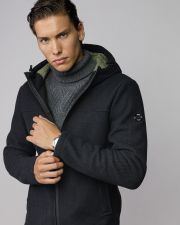 BLACK MEN'S TRANSITION COAT