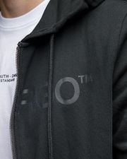 FEKETE FÉRFI CIPZÁRAS PULÓVER