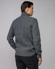 SZÜRKE FÉRFI KÖTÖTT GARBÓ PULÓVER