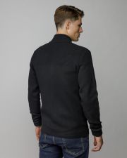 BLACK MEN'S KNITTED CARDIGAN