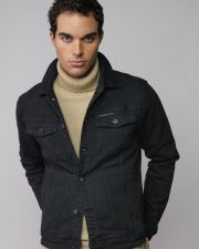 FEKETE FÉRFI FARMER DZSEKI