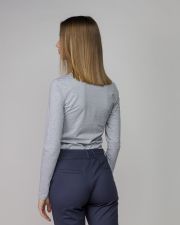 SZÜRKE NŐI HOSSZÚ UJJÚ GALLÉROS PÓLÓ