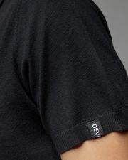 BLACK MEN'S SHORT SLEEVE POLO SHIRT